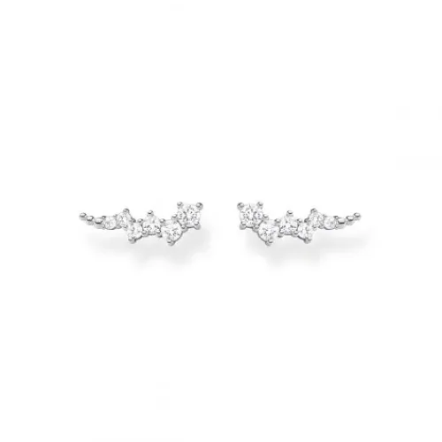Thomas Sabo Ohrringe-Ohrringe Ear Climber Weisse Steine Silber - H2157-051-14