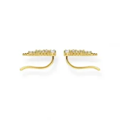 Thomas Sabo Ohrringe-Ohrringe Ear Climber Weisse Steine Gold - H2157-414-14