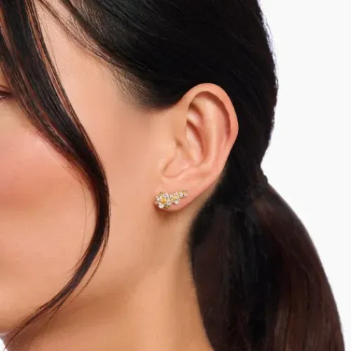 Thomas Sabo Ohrringe-Ohrstecker Blume Lovely Daisy vergoldet - H2324-414-4