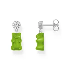 Thomas Sabo Ohrringe-Ohrstecker mit grünen Goldbären Silber - H2330-052-6