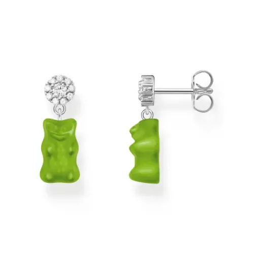 Thomas Sabo Ohrringe-Ohrstecker mit grünen Goldbären Silber - H2330-052-6