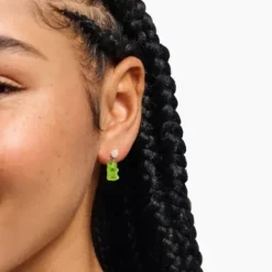 Thomas Sabo Ohrringe-Ohrstecker mit grünen Goldbären Silber - H2330-052-6