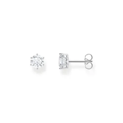 Thomas Sabo Ohrringe-Ohrstecker mit weissem Stein im Brillantschliff Silber - H2301-051-14