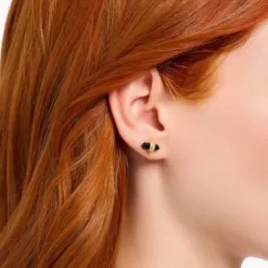 Thomas Sabo Ohrringe-Ohrstecker mit schwarzem Onyx Kristall Silber - H2281-177-11