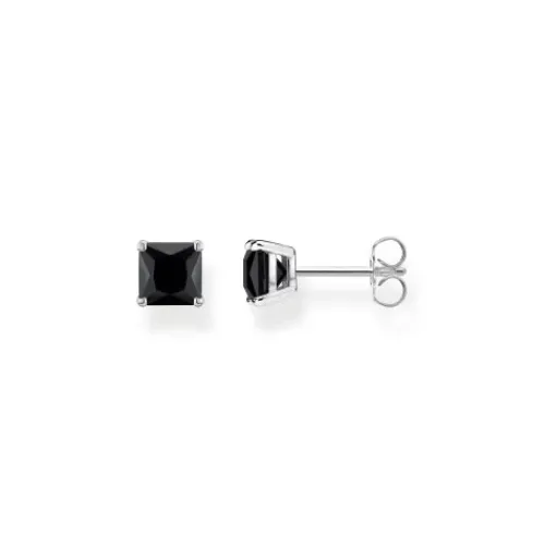Thomas Sabo Ohrringe-Ohrstecker mit Schwarzem Stein Silber - H2174-024-11