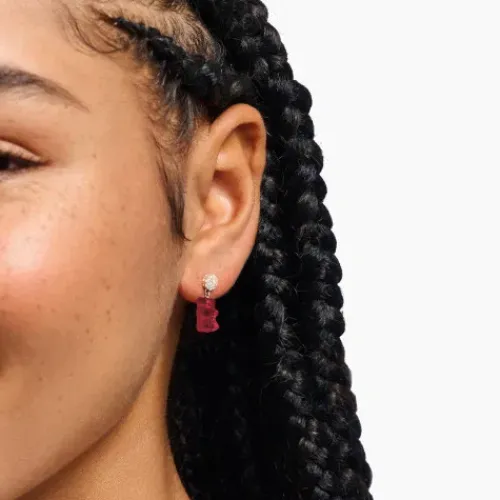 Thomas Sabo Ohrringe-Ohrstecker mit roten Goldbären Silber - H2330-052-10