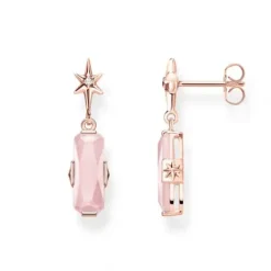 Thomas Sabo Ohrringe-Ohrstecker Rosa Stein mit Stern - H2107-417-9