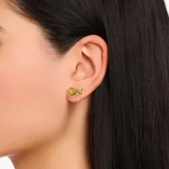 Thomas Sabo Ohrringe-Ohrstecker Roses Romance vergoldet - H2314-413-39