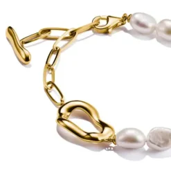 Thomas Sabo Armbänder-Perlenarmband Natural Beauty vergoldet - A2190-430-14-L19V