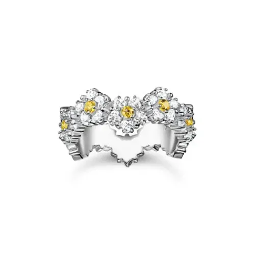 Thomas Sabo Ringe-Ring Blume Lovely Daisy mit Steinen Silber - TR2337-051-4