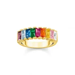 Thomas Sabo Ringe-Ring Bunte Steine Gold - TR2404-996-7
