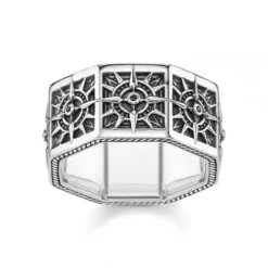 Thomas Sabo Ringe-Ring Compass Angular Black - TR2275-643-11