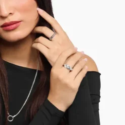 Thomas Sabo Ringe-Ring Duo schmal Silber - TR2490-001-21