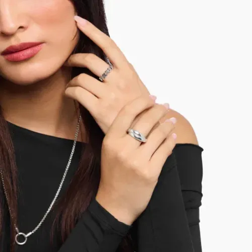 Thomas Sabo Ringe-Ring Duo schmal Silber - TR2490-001-21