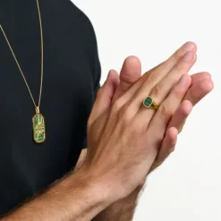 Thomas Sabo Ringe-Ring Klassisch Grün Gold - TR2332-140-6