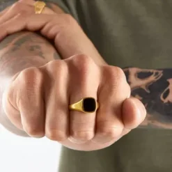 Thomas Sabo Ringe-Ring Klassisch Schwarz Gold - TR2332-177-11