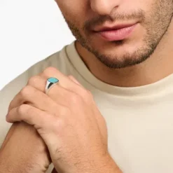 Thomas Sabo Ringe-Ring Klassisch Türkis - TR2332-404-17