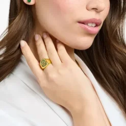 Thomas Sabo Ringe-Ring Kompass Grün - TR2274-140-6