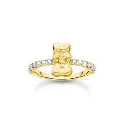 Thomas Sabo Ringe-Ring mit HARIBO Goldbär und Steinen vergoldet - TR2504-414-14