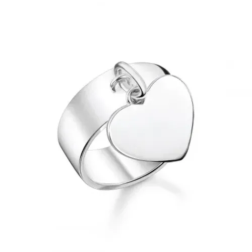 Thomas Sabo (Kette mit) Herz-Ring mit Herz Silber - TR2364-637-21