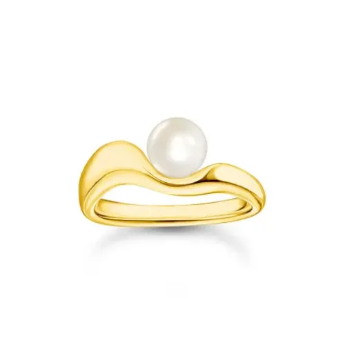Thomas Sabo Ringe-Ring mit Perle Natural Beauty vergoldet - TR2485-430-14
