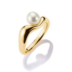 Thomas Sabo Ringe-Ring mit Perle Natural Beauty vergoldet - TR2485-430-14