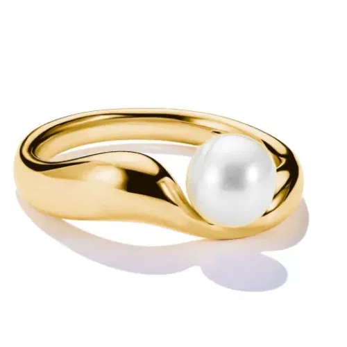 Thomas Sabo Ringe-Ring mit Perle Natural Beauty vergoldet - TR2485-430-14