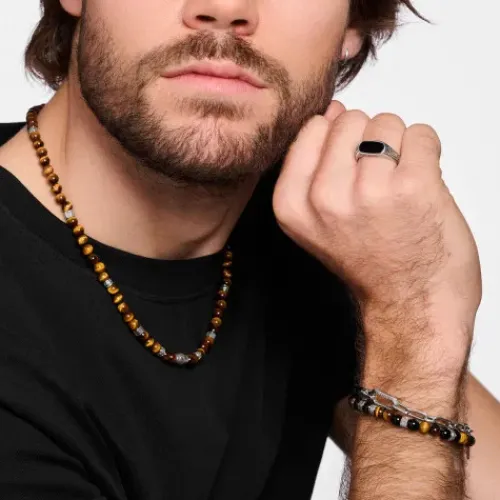 Thomas Sabo Ringe-Ring mit Schwarzem Onyx Silber - TR2429-507-11