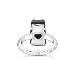 Thomas Sabo Ringe-Ring mit schwarzem Goldbären und Steinen Silber - TR2478-052-11