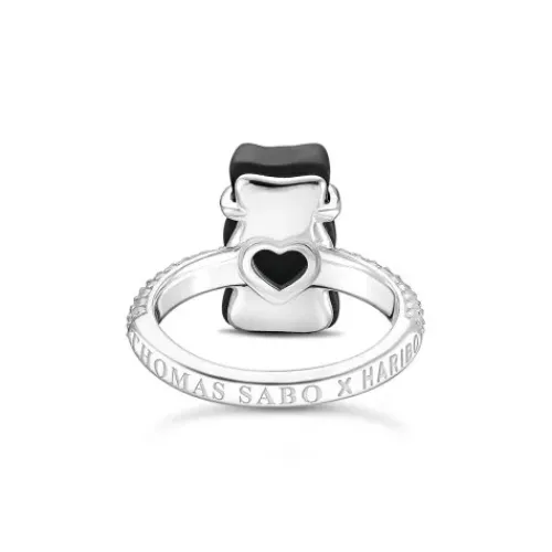 Thomas Sabo Ringe-Ring mit schwarzem Goldbären und Steinen Silber - TR2478-052-11