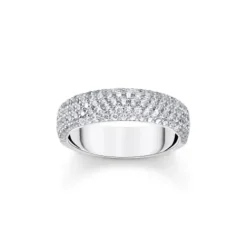 Thomas Sabo Ringe-Ring mit weissem Zirkonia Pavé Silber - TR2460-051-14
