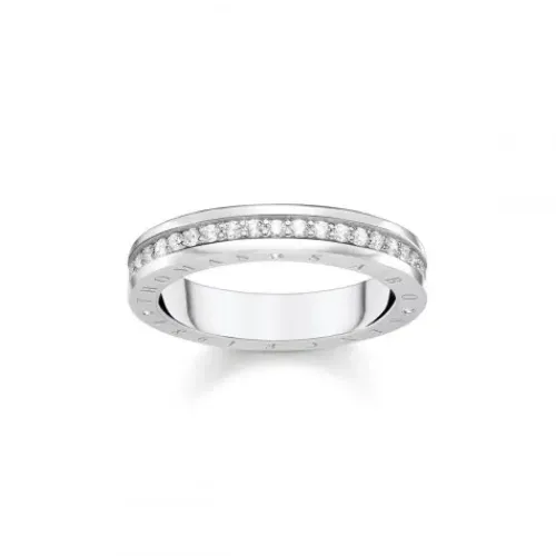 Thomas Sabo Ringe-Ring mit Weissen Steinen Pavé Silber - TR2254-051-14