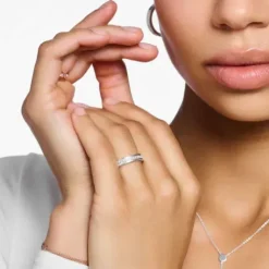 Thomas Sabo Ringe-Ring mit Weissen Steinen Pavé Silber - TR2254-051-14