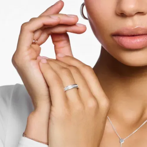 Thomas Sabo Ringe-Ring mit Weissen Steinen Pavé Silber - TR2254-051-14