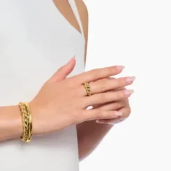 Thomas Sabo Ringe-Ring organische Formen vergoldet - TR2494-413-39