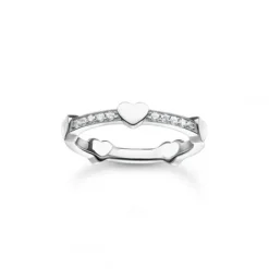 Thomas Sabo Ringe-Ring Pavé mit Herzen Silber - TR2391-051-14