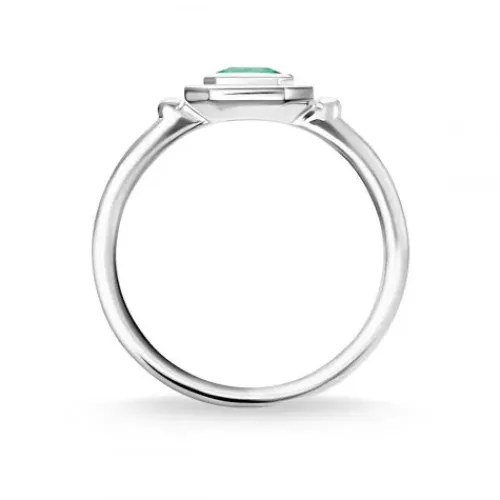 Thomas Sabo Ringe-Ring Red & Green Stones Silver - TR2264-348-7