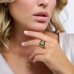 Thomas Sabo Ringe-Ring Royalty Stern mit Steine Gold - TR2367-963-7