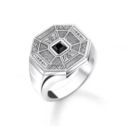 Thomas Sabo Ringe-Ring Talisman mit Schwarzem Onyx Silber - TR2431-507-11