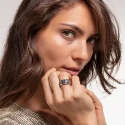 Thomas Sabo Ringe-Ring Tiger Muster Schwarz - TR2291-643-11