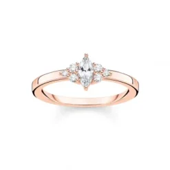 Thomas Sabo Ringe-Ring Vintage Weisse Steine Roségold - TR2325-416-14