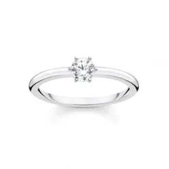 Thomas Sabo Ringe-Ring Weisser Stein Silber - TR2313-051-14
