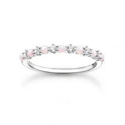 Thomas Sabo Ringe-Rosa und Weisse Steine Ring - TR2343-166-7