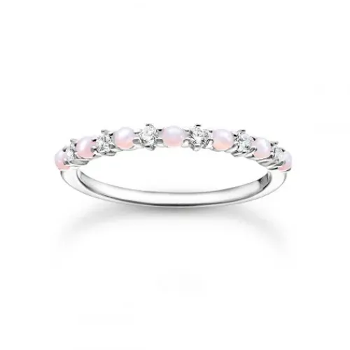 Thomas Sabo Ringe-Rosa und Weisse Steine Ring - TR2343-166-7