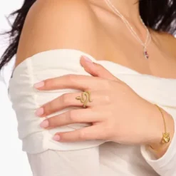 Thomas Sabo Ringe-Schlangen Ring Tempting Romance vergoldet - TR2483-427-39