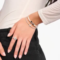 Thomas Sabo Armbänder-Schleifen Armband mit Perlen Lovely Romance Silber - A2171-167-11-L19V