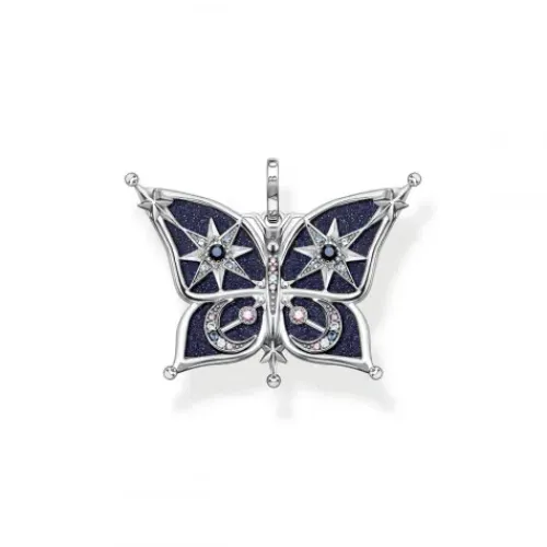 Thomas Sabo (Kette mit) Kreuz-Schmetterling der Nacht Anhänger - PE929-945-7