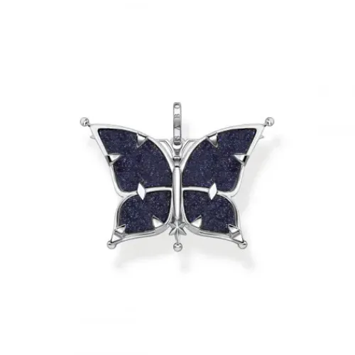 Thomas Sabo (Kette mit) Kreuz-Schmetterling der Nacht Anhänger - PE929-945-7