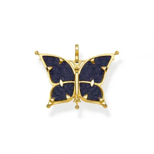 Thomas Sabo (Kette mit) Kreuz-Schmetterling der Nacht Anhänger - PE929-963-7