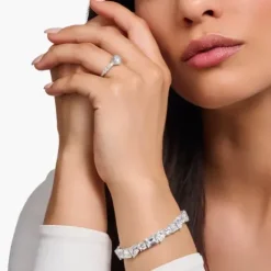 Thomas Sabo Ringe-Solitärring mit weissen Steinen Silber - TR2440-051-14